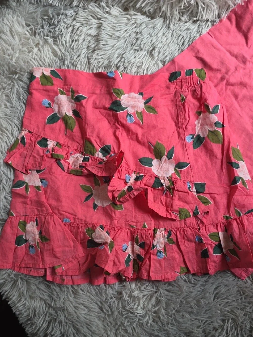 Carter's Coral Pink Floral Ruffle Skirt Set